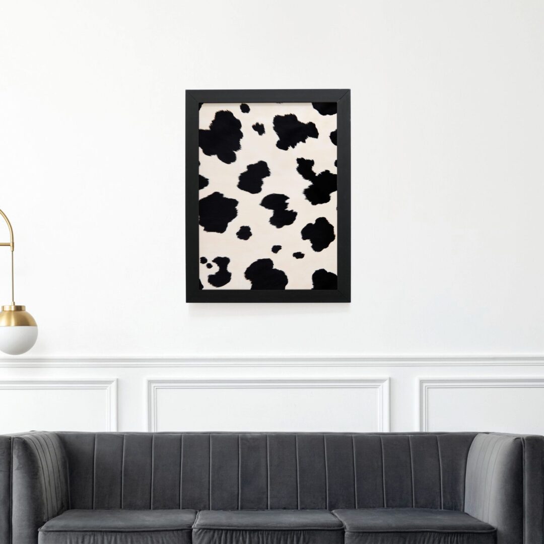 Quadro Decorativo 30x42cm - Textura Animal - Vaca