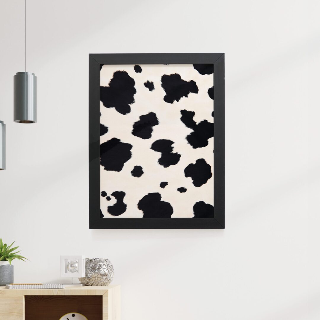 Quadro Decorativo 30x42cm - Textura Animal - Vaca