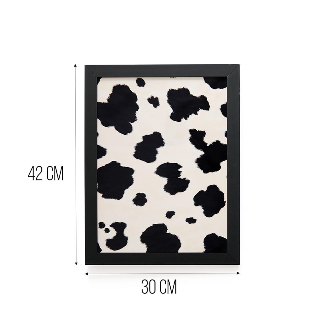 Quadro Decorativo 30x42cm - Textura Animal - Vaca