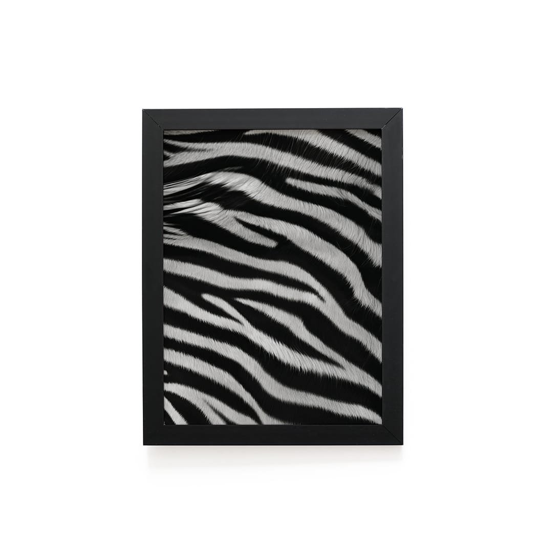 Quadro Decorativo 30x42cm - Textura Animal - Zebra