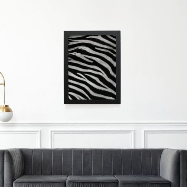 Quadro Decorativo 30x42cm - Textura Animal - Zebra - Imagem 5
