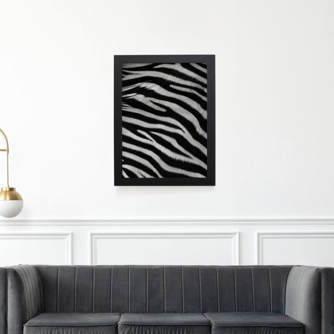 Quadro Decorativo 30x42cm - Textura Animal - Zebra