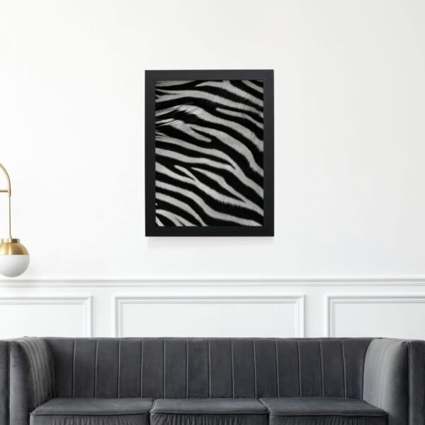 Quadro Decorativo 30x42cm - Textura Animal - Zebra - Imagem 5