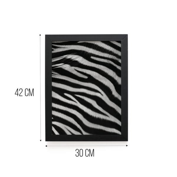Quadro Decorativo 30x42cm - Textura Animal - Zebra - Imagem 3