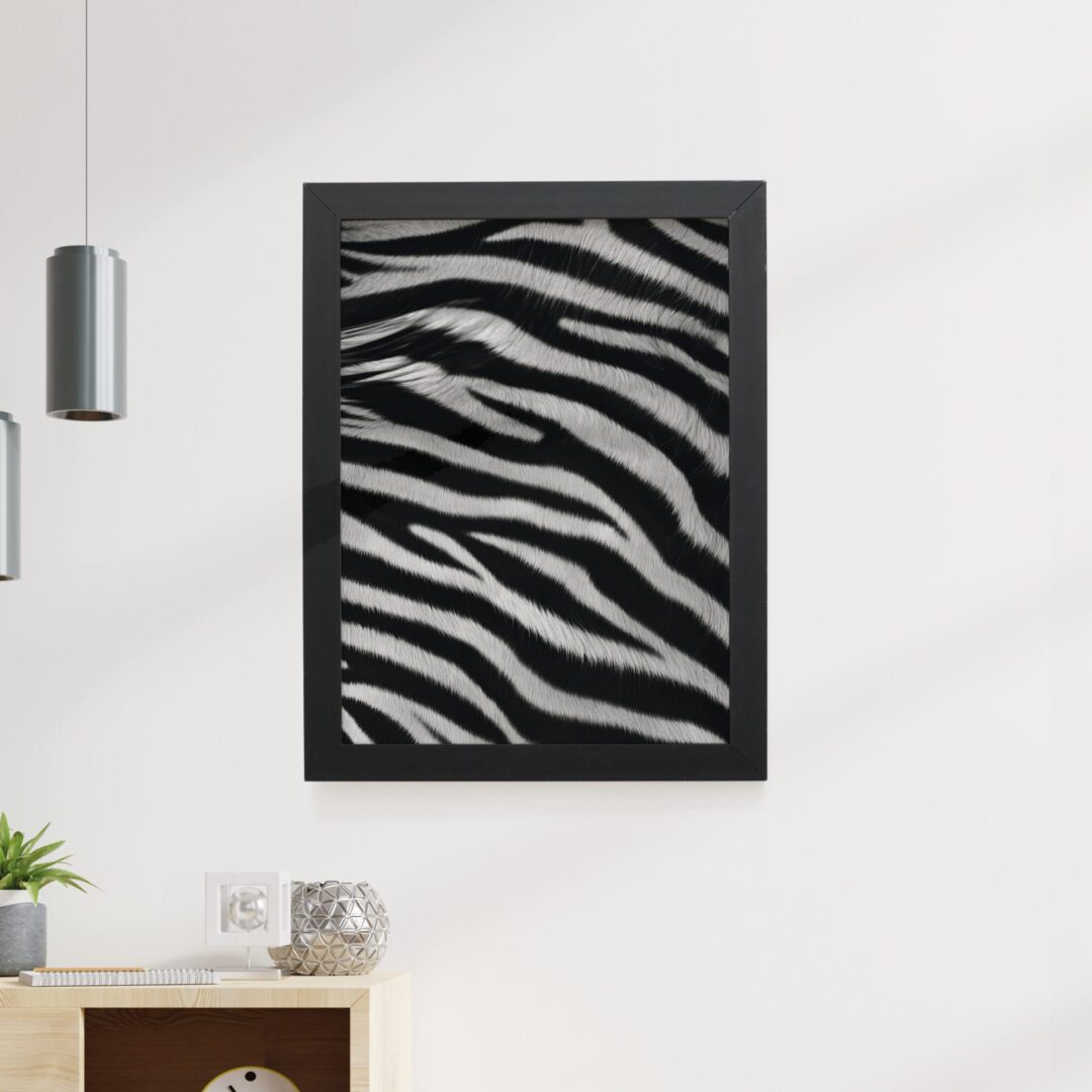 Quadro Decorativo 30x42cm - Textura Animal - Zebra