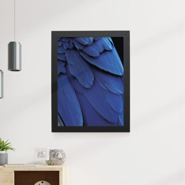 Quadro Decorativo 30x42cm - Textura Animal - Arara Azul - Imagem 3