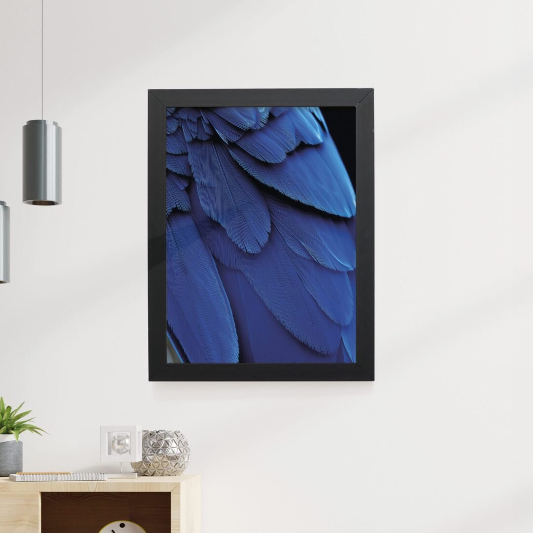 Quadro Decorativo 30x42cm - Textura Animal - Arara Azul