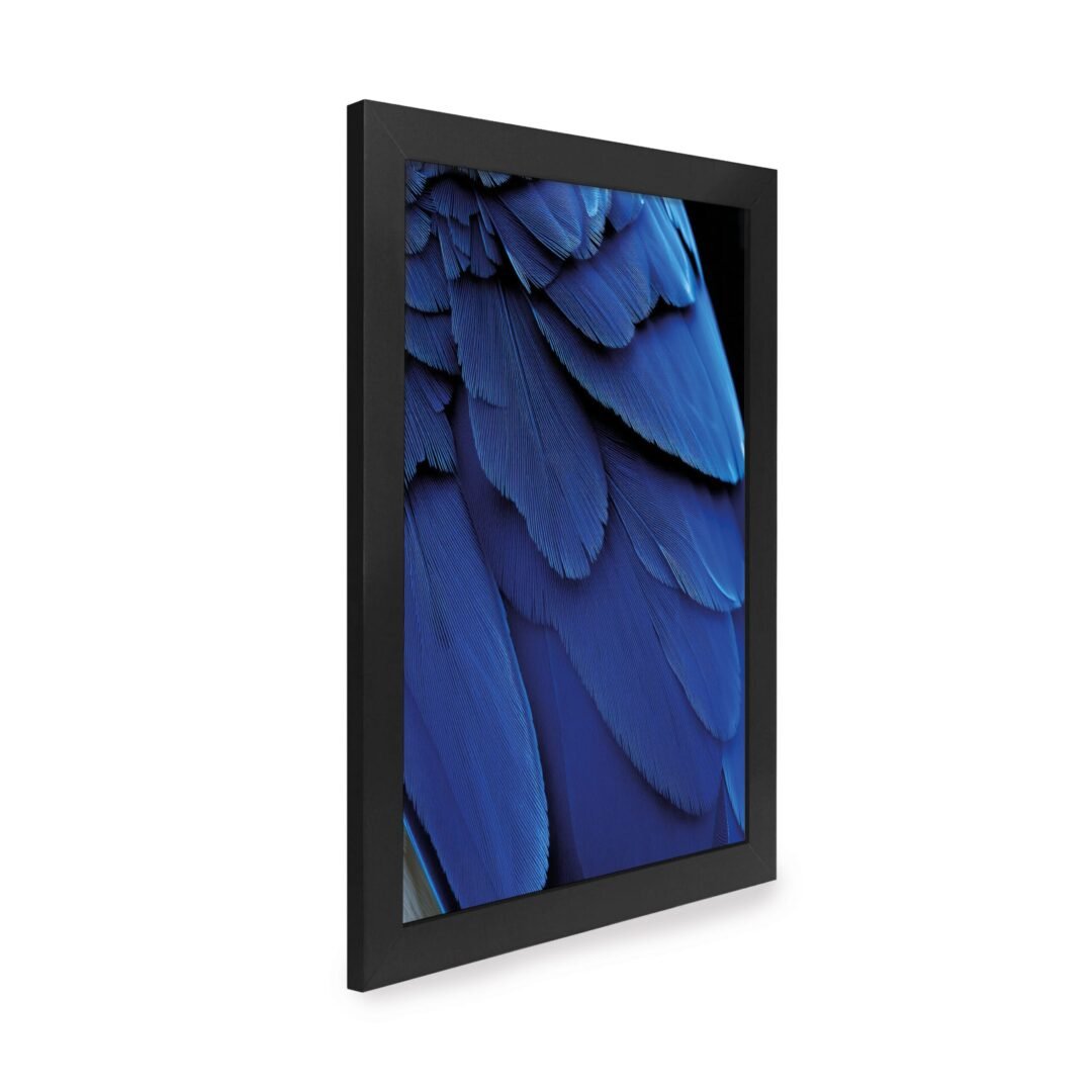 Quadro Decorativo 30x42cm - Textura Animal - Arara Azul