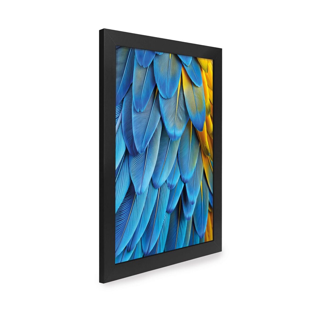 Quadro Decorativo 30x42cm - Textura Animal - Arara Canindé