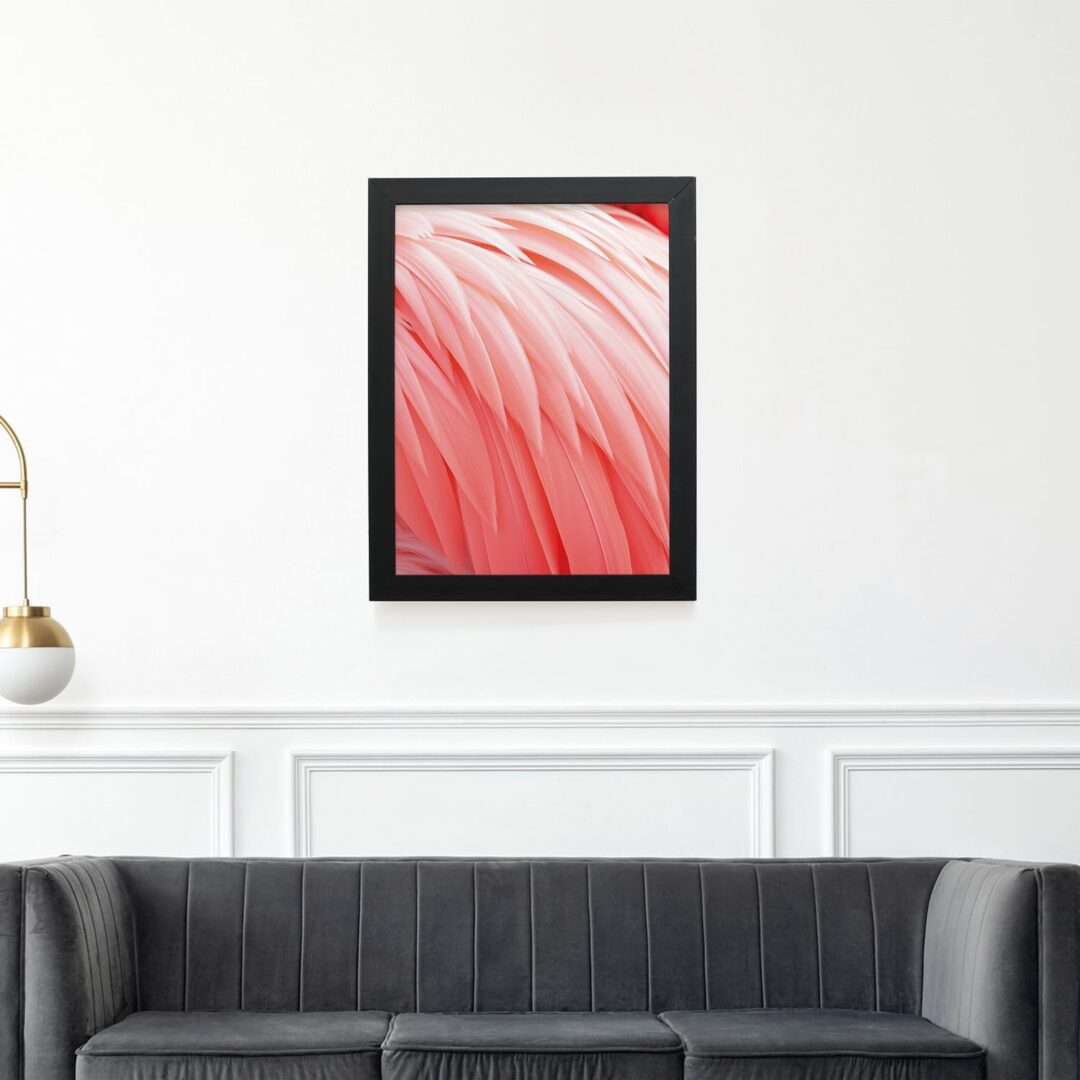 Quadro Decorativo 30x42cm - Textura Animal - Flamingo