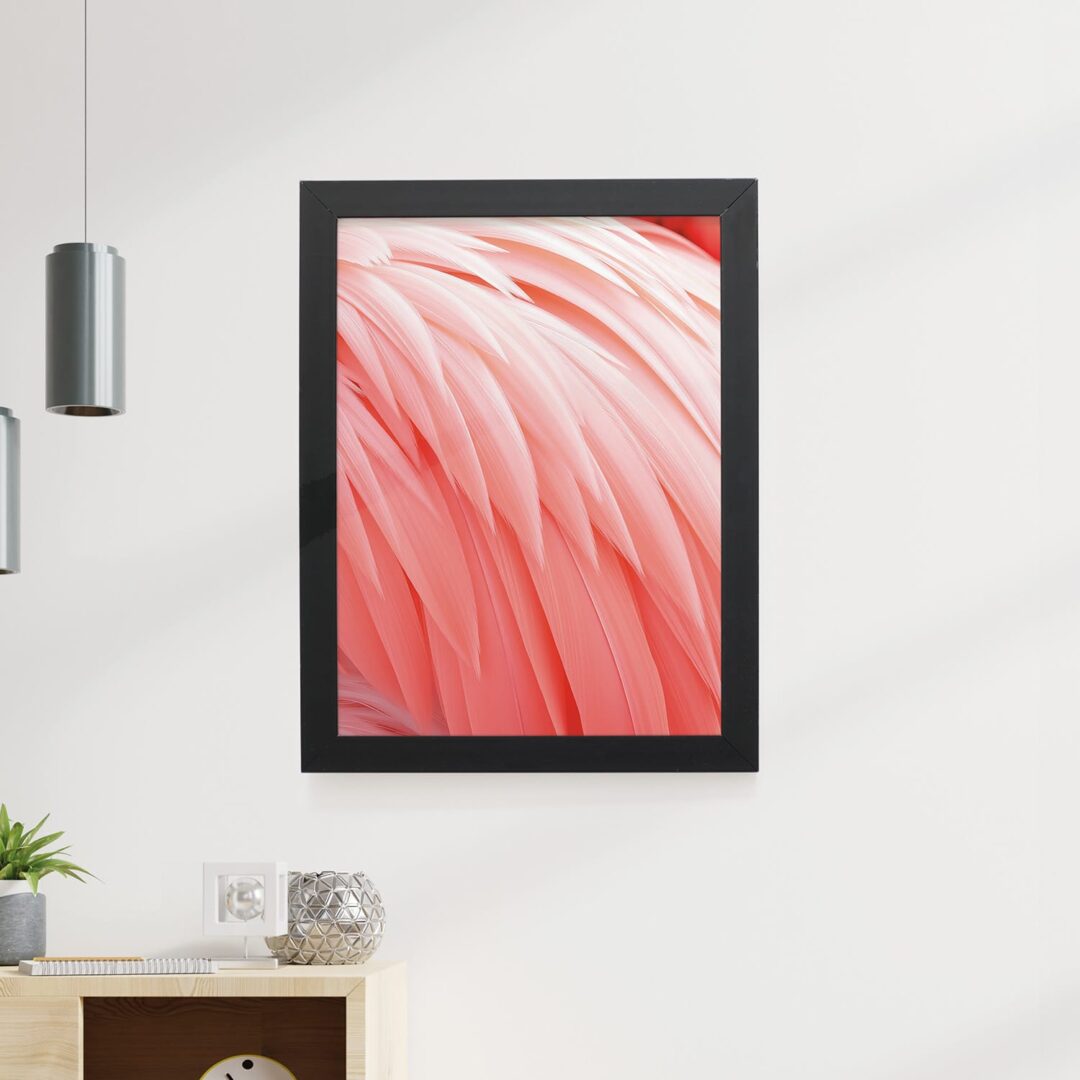 Quadro Decorativo 30x42cm - Textura Animal - Flamingo
