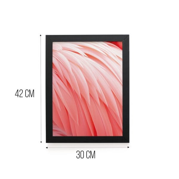 Quadro Decorativo 30x42cm - Textura Animal - Flamingo - Imagem 3