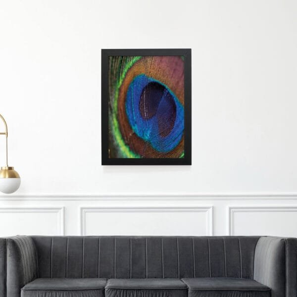 Quadro Decorativo 30x42cm - Textura Animal - Pavão - Imagem 2