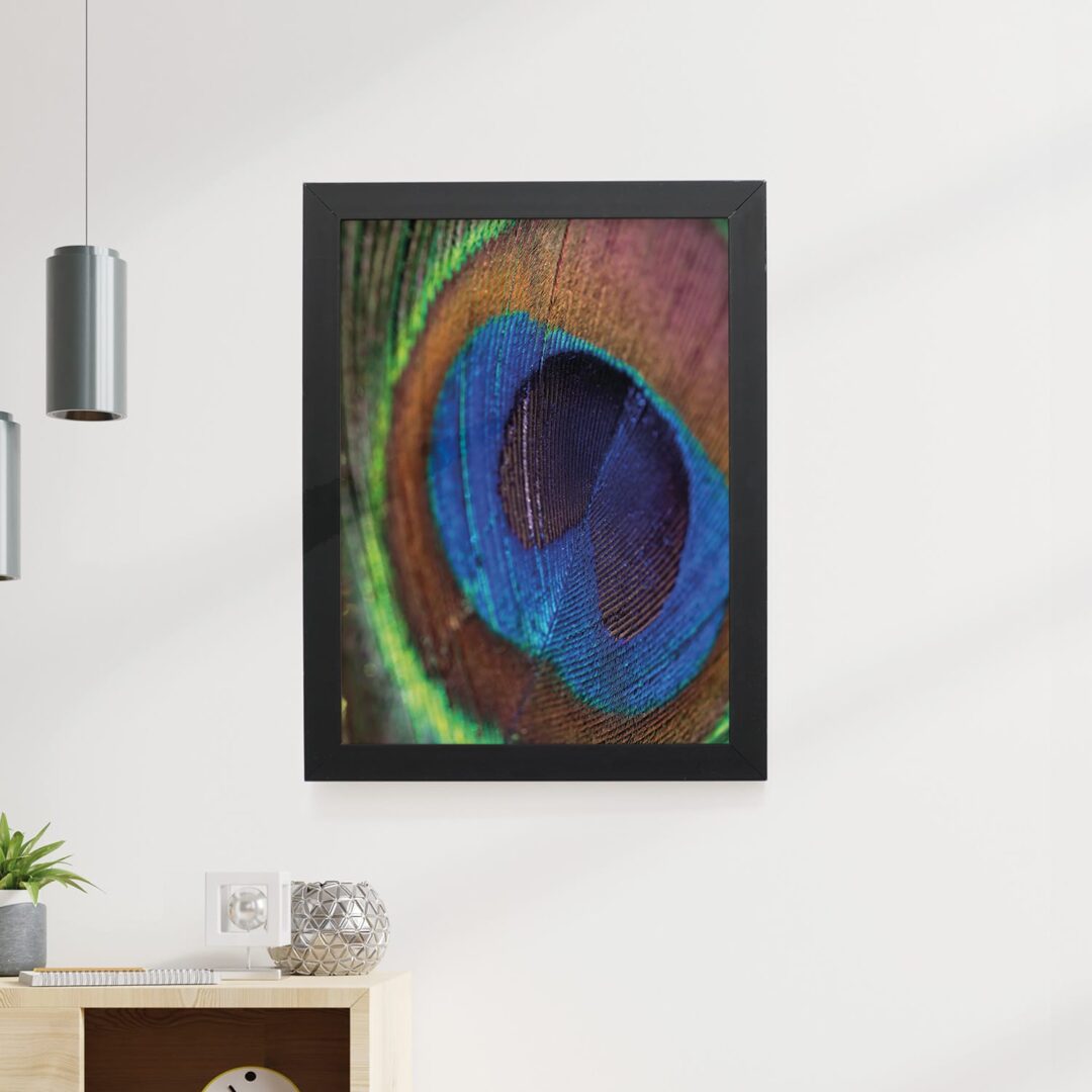 Quadro Decorativo 30x42cm - Textura Animal - Pavão