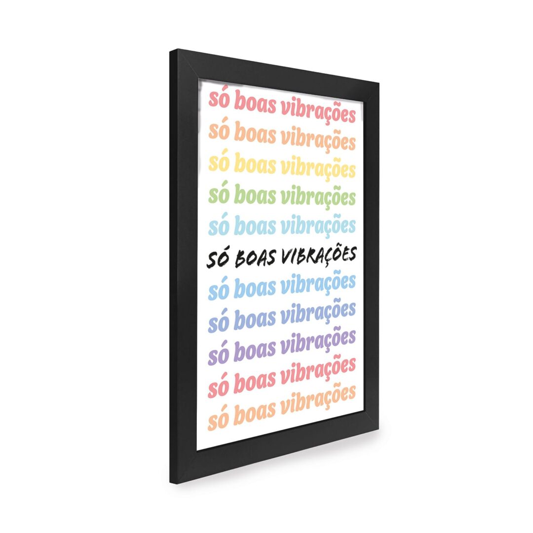 Quadro Decorativo 30x42cm - Boas Vibrações