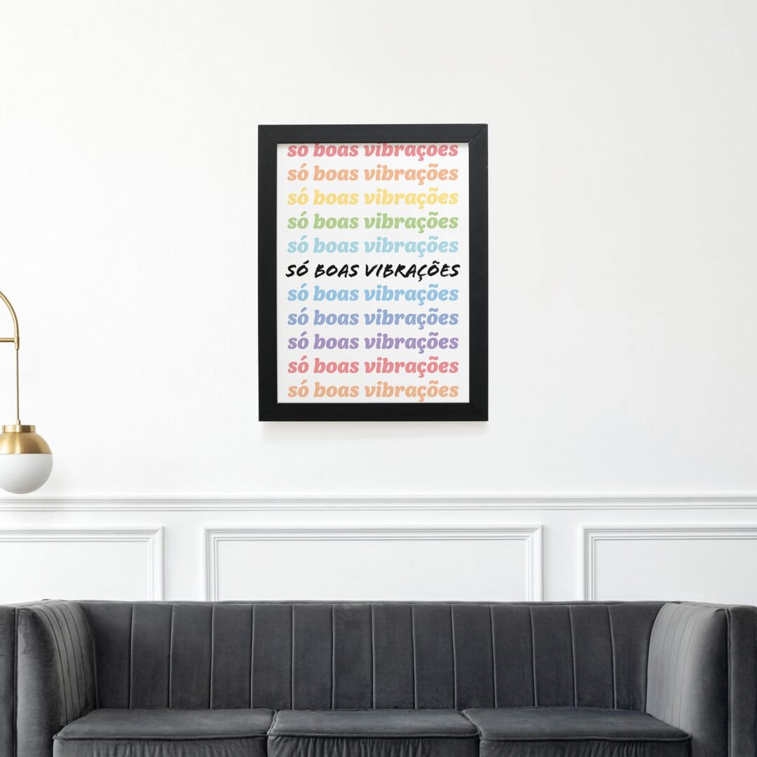 Quadro Decorativo 30x42cm - Boas Vibrações