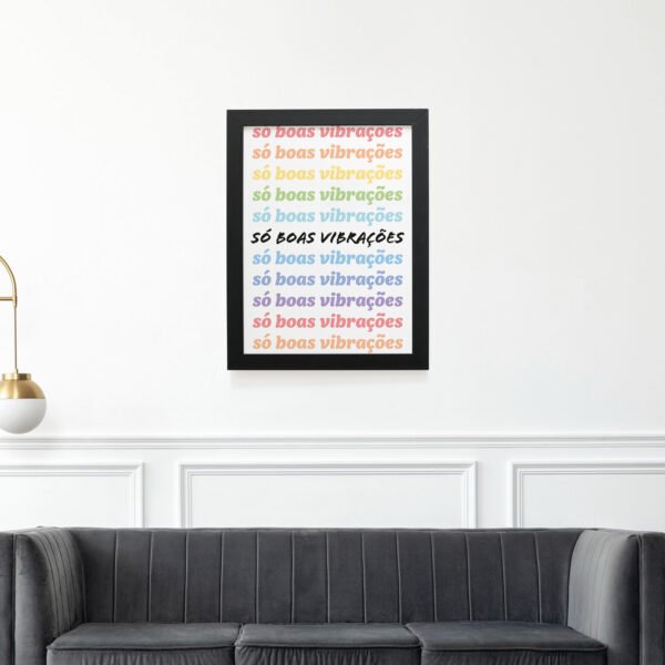 Quadro Decorativo 30x42cm - Boas Vibrações - Imagem 3