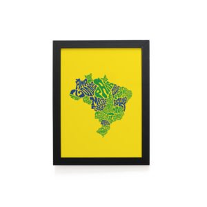 Quadro Decorativo 30x42cm - Brasil em Palavras