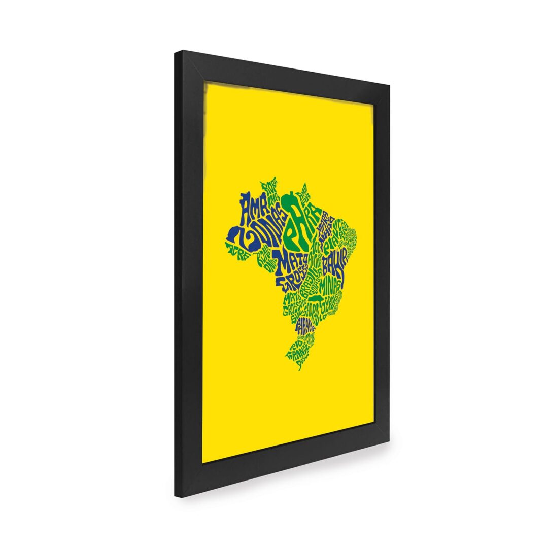 Quadro Decorativo 30x42cm - Brasil em Palavras