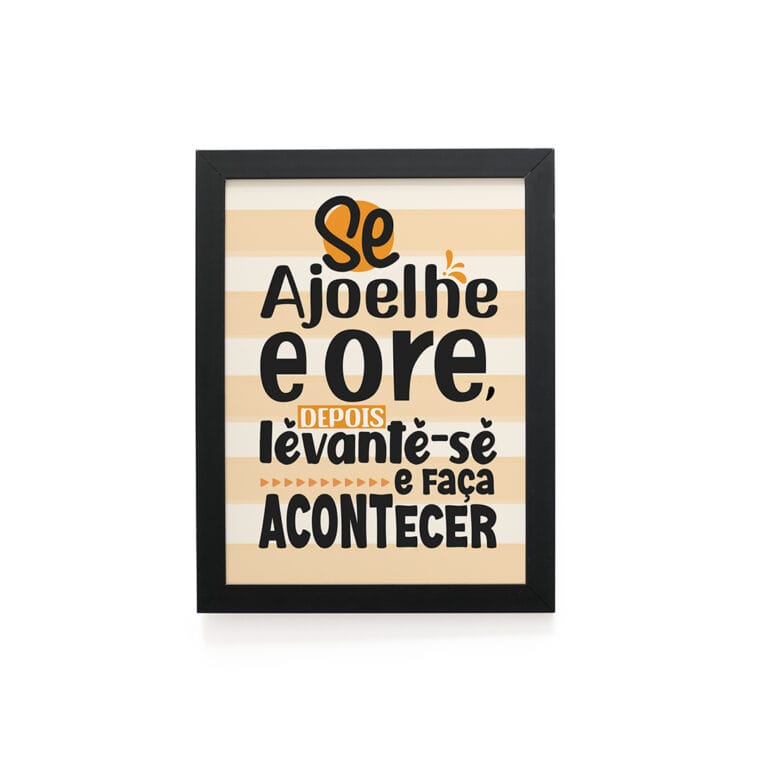 Quadro Decorativo 30x42cm – Faça Acontecer