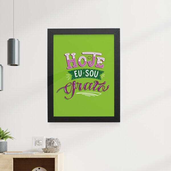 Quadro Decorativo 30x42cm - Hoje Eu Sou Grato - Imagem 3