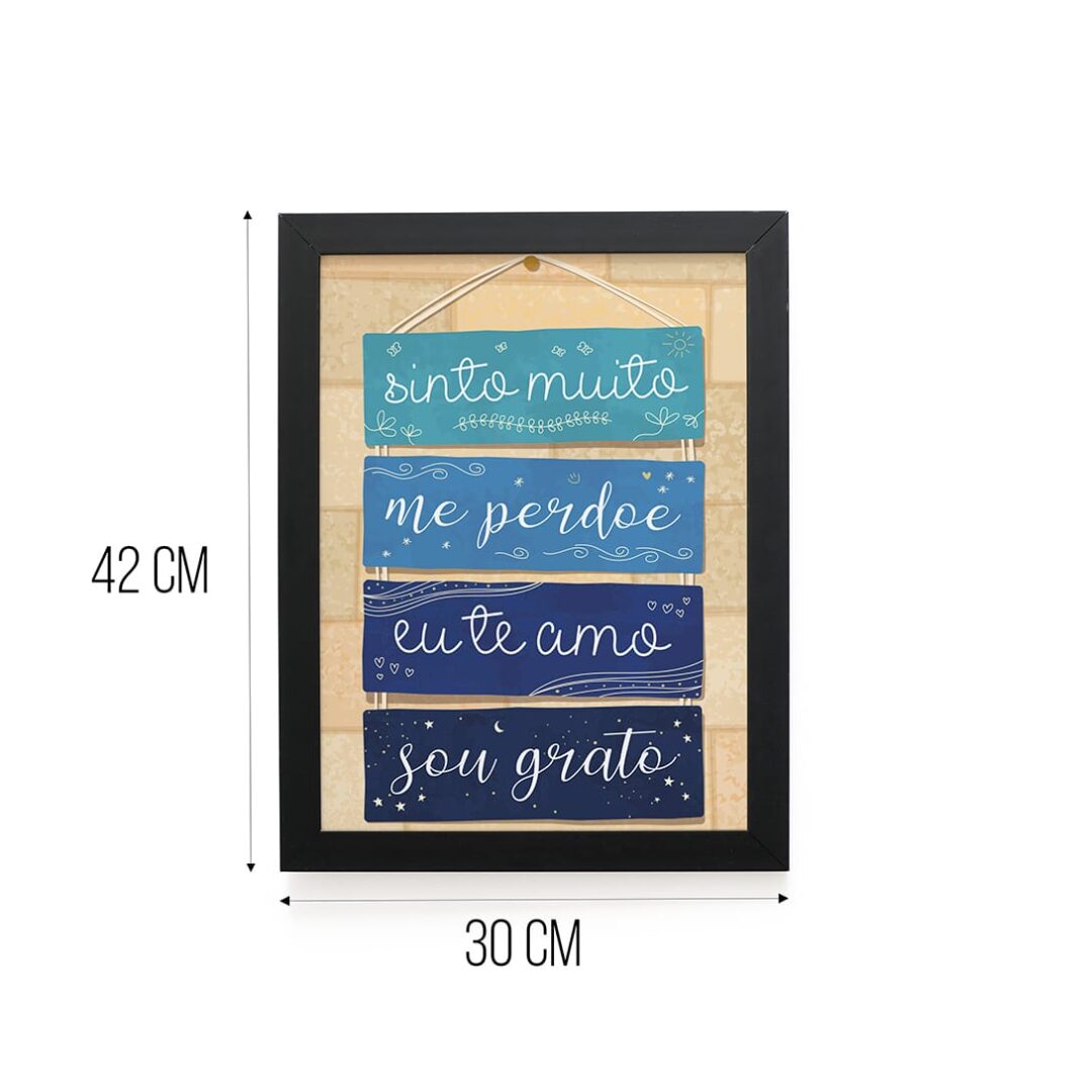 Quadro Decorativo 30x42cm - Hoponopono