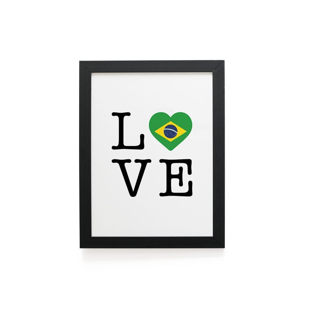 Quadro Decorativo 30x42cm - Love Brasil