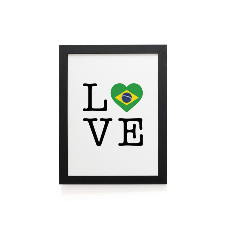 Quadro Decorativo 30x42cm – Love Brasil