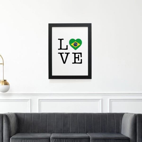 Quadro Decorativo 30x42cm - Love Brasil - Imagem 3