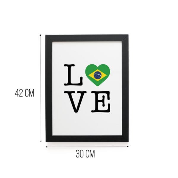 Quadro Decorativo 30x42cm - Love Brasil - Imagem 4