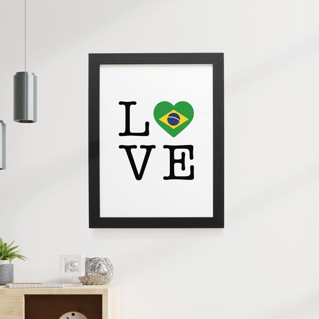 Quadro Decorativo 30x42cm - Love Brasil