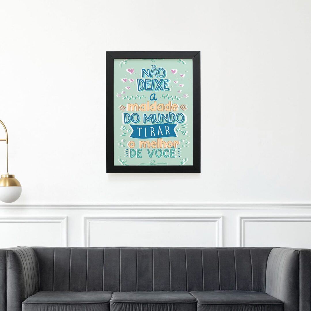 Quadro Decorativo 30x42cm - Maldade do Mundo