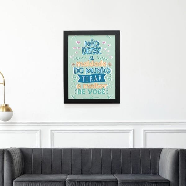 Quadro Decorativo 30x42cm - Maldade do Mundo - Imagem 2