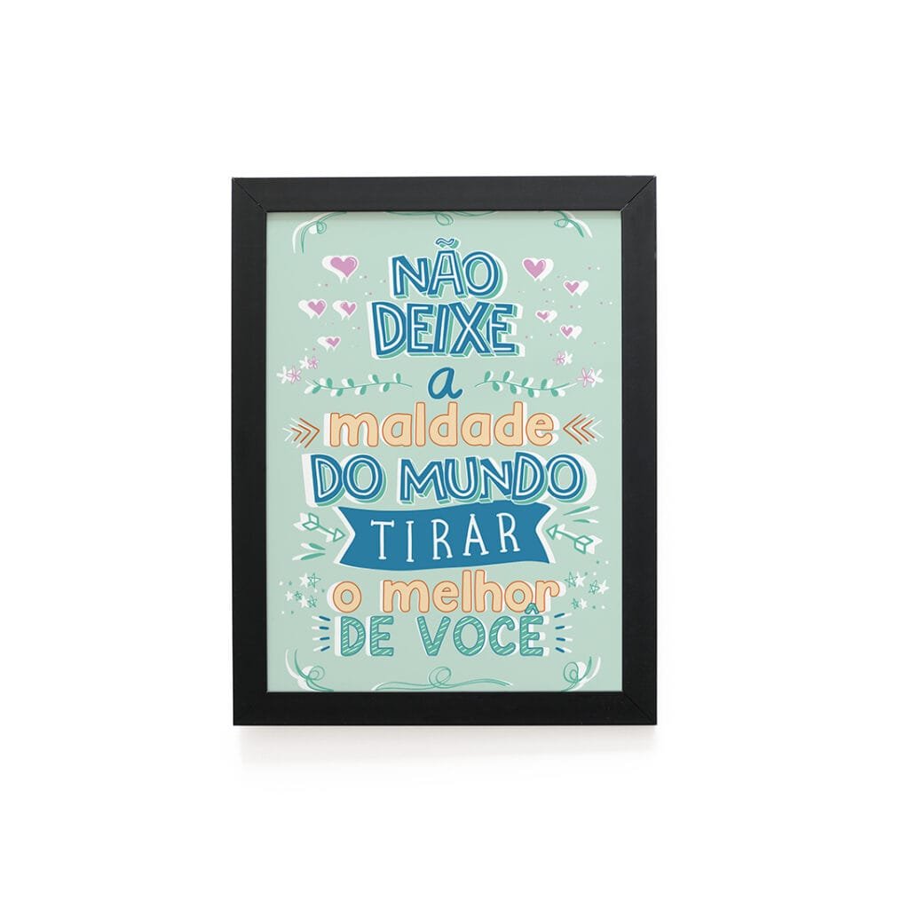 Quadro Decorativo 30x42cm - Maldade do Mundo