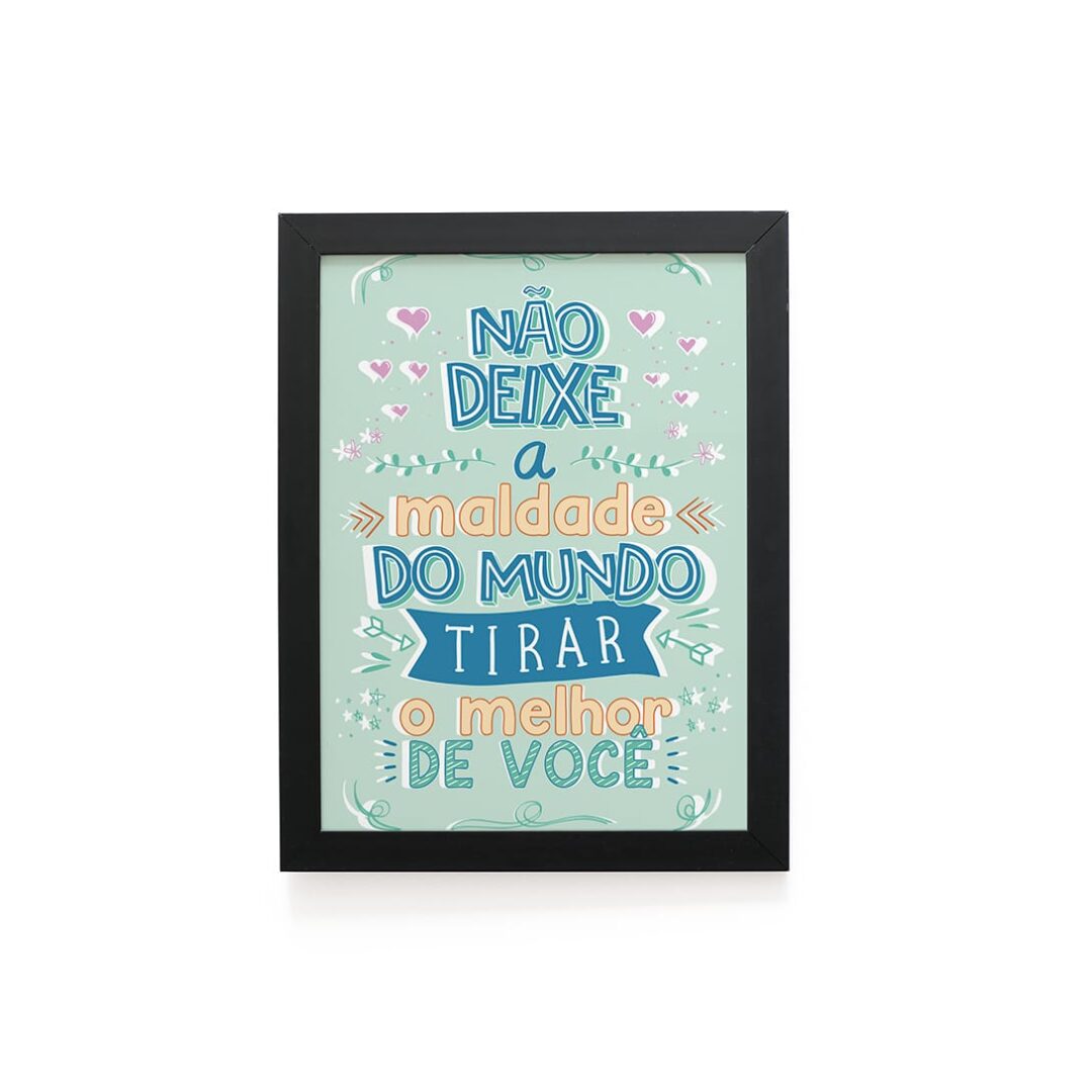 Quadro Decorativo 30x42cm - Maldade do Mundo