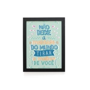 Quadro Decorativo 30x42cm - Maldade do Mundo