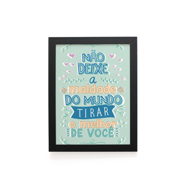 Quadro Decorativo 30x42cm – Maldade do Mundo