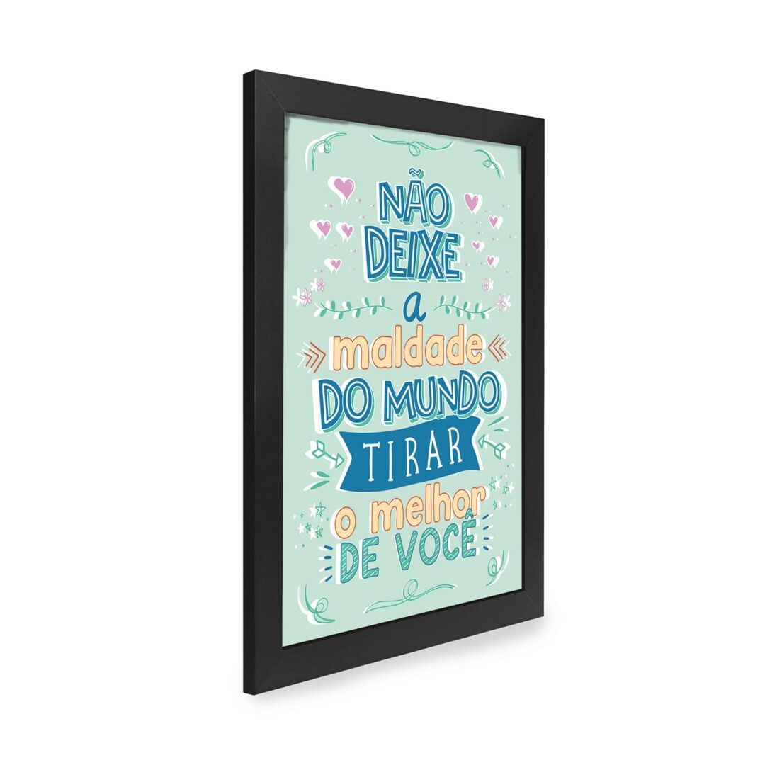 Quadro Decorativo 30x42cm - Maldade do Mundo
