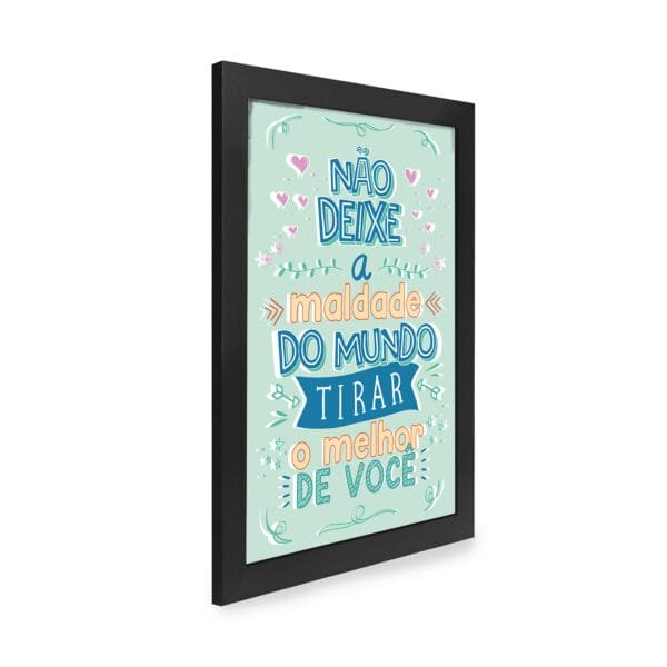 Quadro Decorativo 30x42cm - Maldade do Mundo - Imagem 3