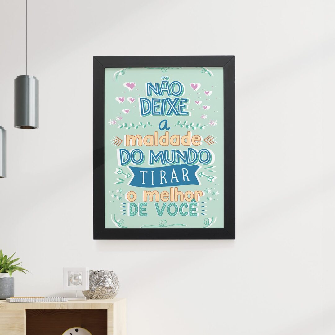 Quadro Decorativo 30x42cm - Maldade do Mundo