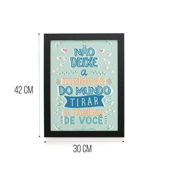 Quadro Decorativo 30x42cm - Maldade do Mundo - Imagem 5