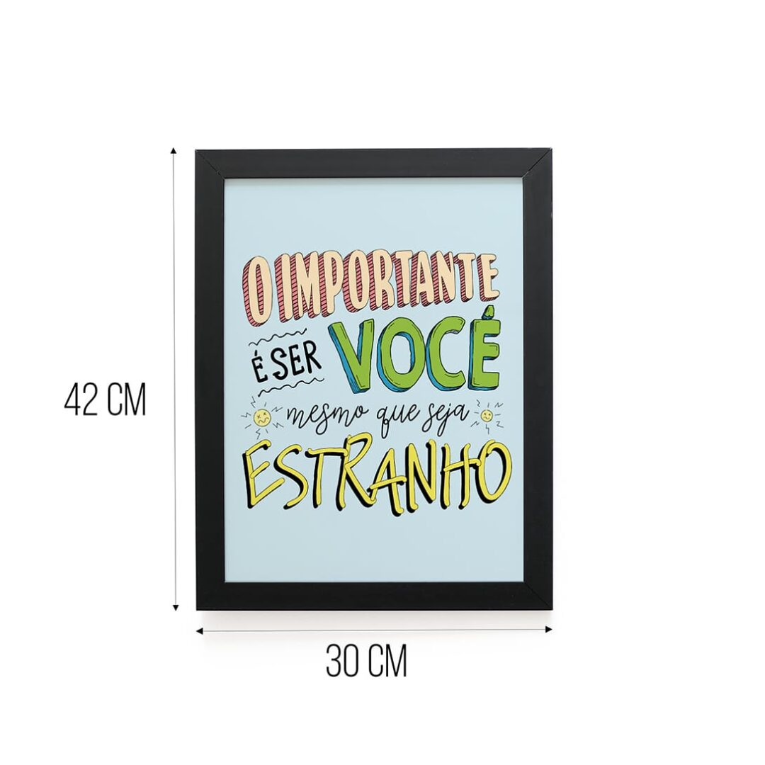 Quadro Decorativo 30x42cm - Mesmo que Seja Estranho