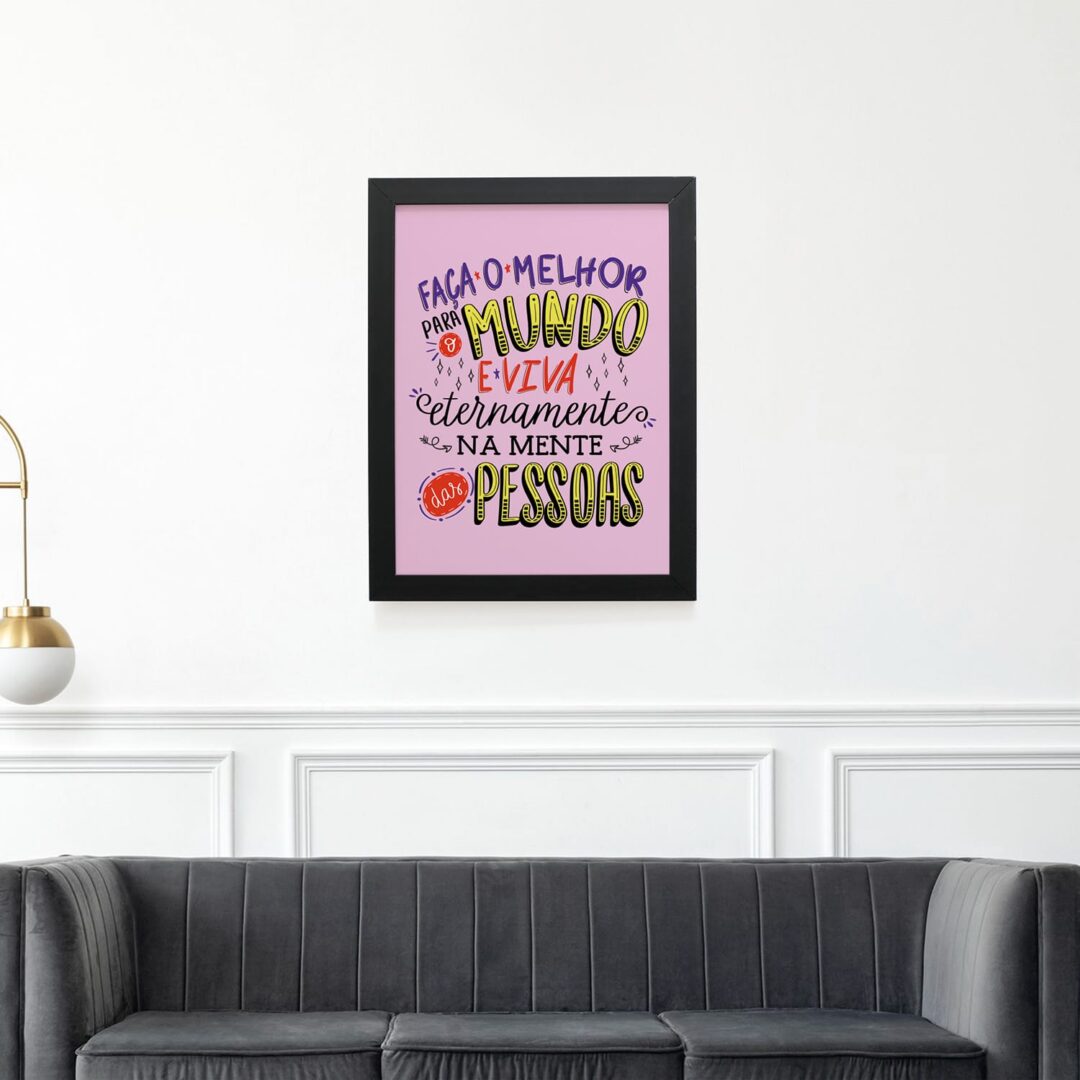 Quadro Decorativo 30x42cm - Na Mente das Pessoas