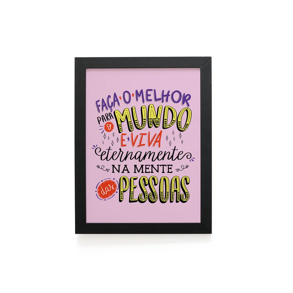 Quadro Decorativo 30x42cm - Na Mente das Pessoas