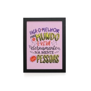 Quadro Decorativo 30x42cm - Na Mente das Pessoas