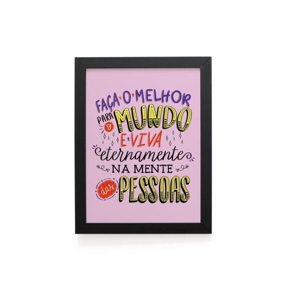 Quadro Decorativo 30x42cm - Na Mente das Pessoas