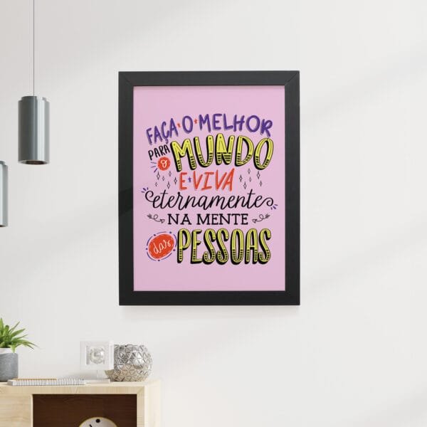 Quadro Decorativo 30x42cm - Na Mente das Pessoas - Imagem 2