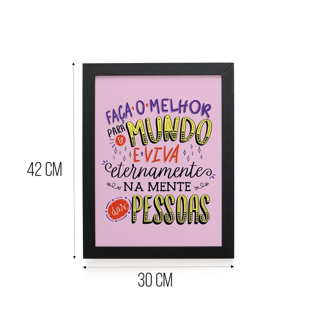 Quadro Decorativo 30x42cm - Na Mente das Pessoas