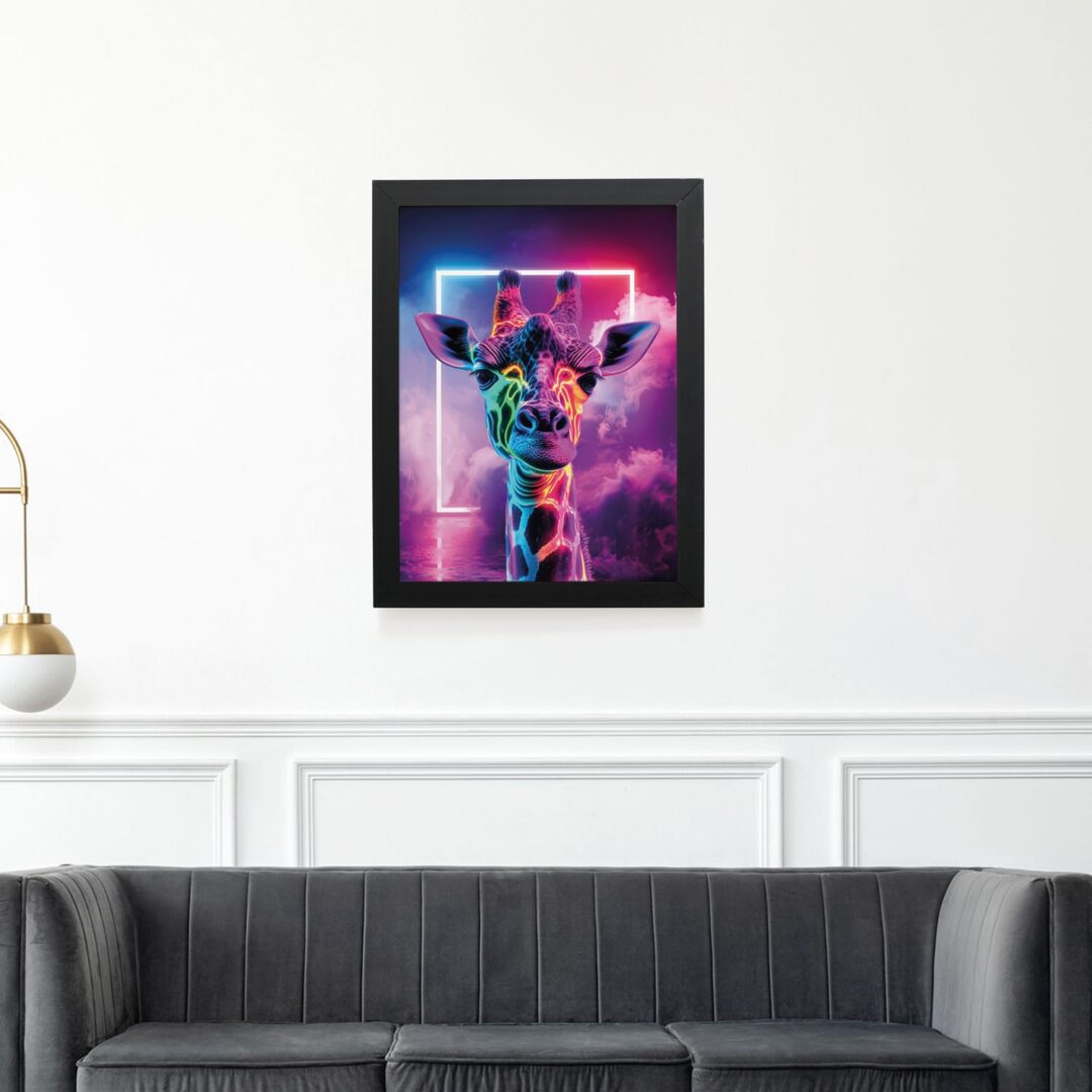 Quadro Decorativo 30x42cm - Neon - Girafa