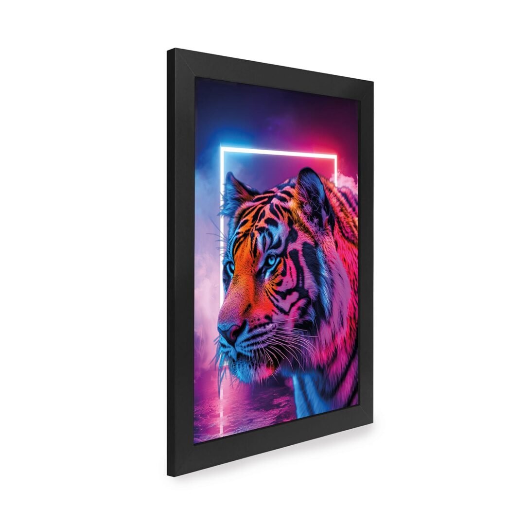 Quadro Decorativo 30x42cm - Neon - Tigre